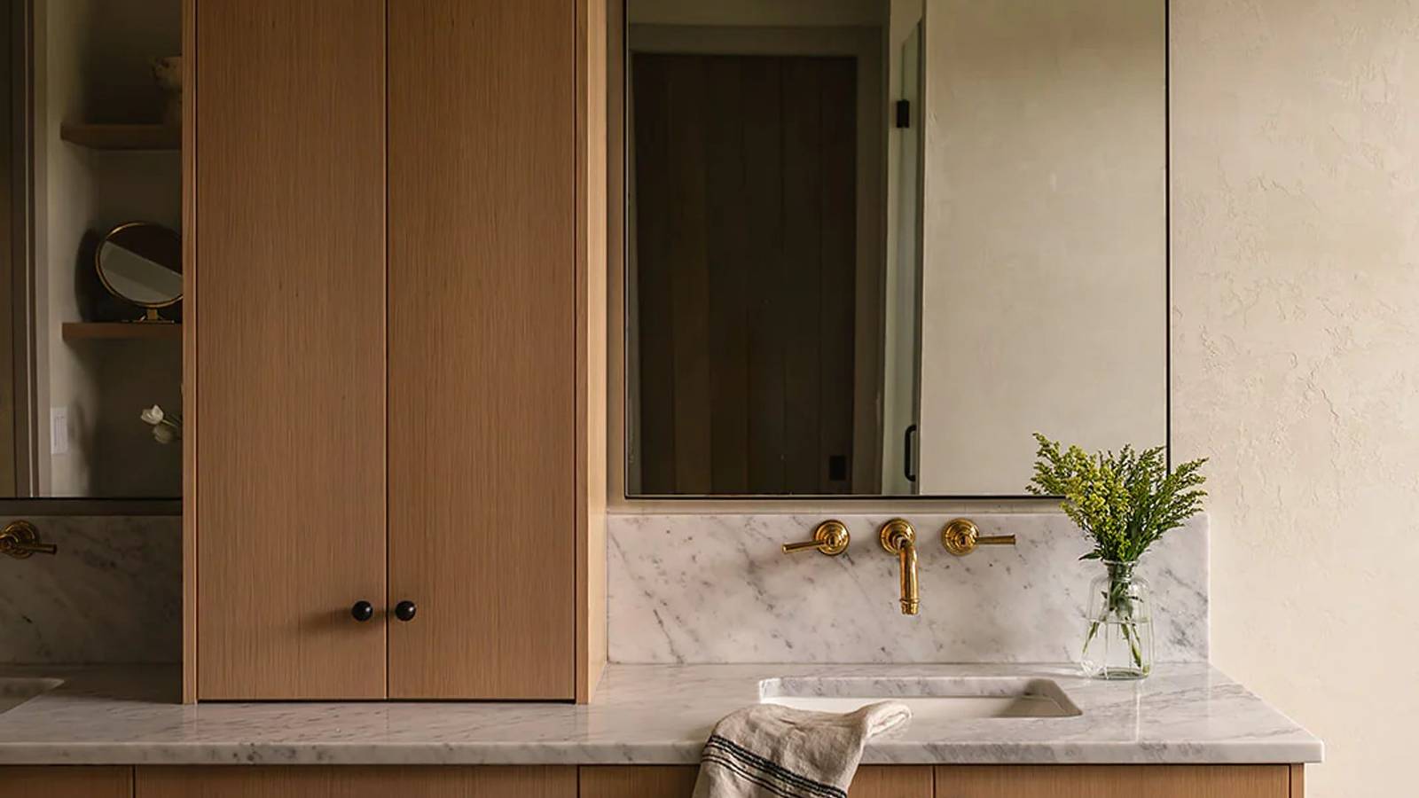 Custom stone master bath installation